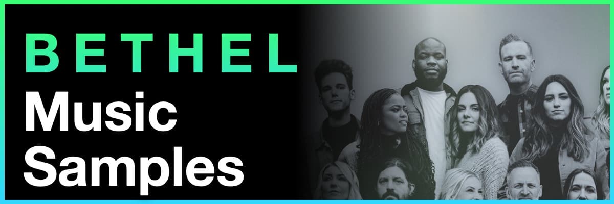 Bethel Music Samples banner featuring a group portrait of the worship collective