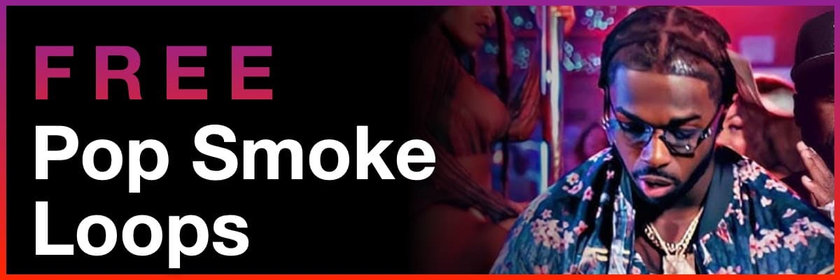 Free Pop Smoke Loops banner featuring the rapper in a floral jacket