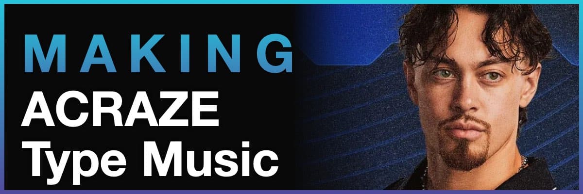 Making ACRAZE type music banner with artist portrait on blue background