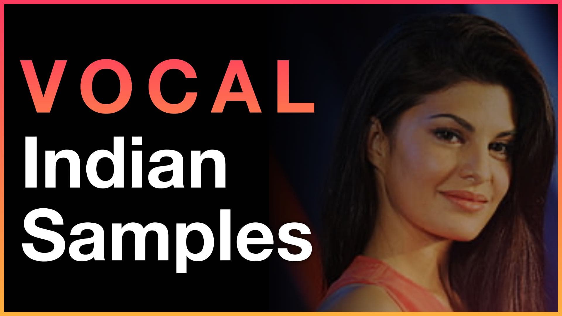 Vocal Indian Samples banner featuring a portrait of a smiling woman