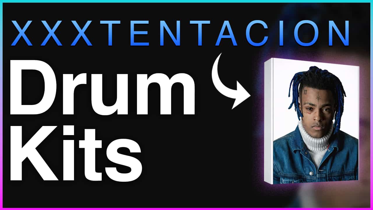 XXXTentacion Drum Kits banner featuring the artist on a product box