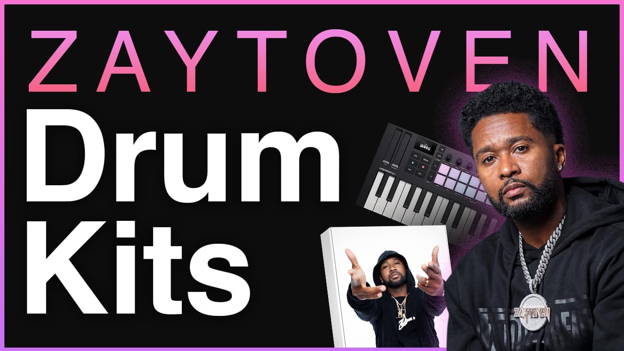 Zaytoven Drum Kits banner featuring the producer and a MIDI controller